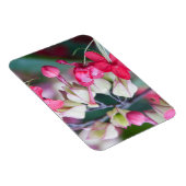 Rode roze en witte tropische bloemen magneet (Rechterzijde)
