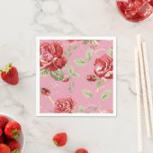 Rode roze en zwarte inlegluiers servet (Insitu)