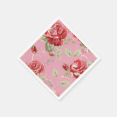 Rode roze en zwarte inlegluiers servet (Hoek)