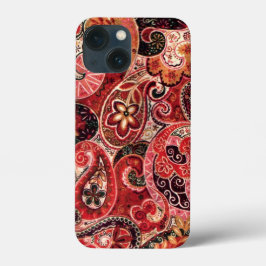 Rode, roze en zwarte  Paisley Floral Case-Mate iPhone Case