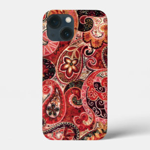 Rode, roze en zwarte  Paisley Floral Case-Mate iPhone Case
