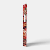 Rode, roze en zwarte  Paisley Floral Case-Mate iPhone Case (Achterkant / Rechts)