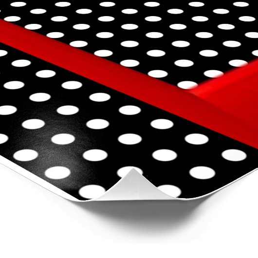 Rode roze en zwarte Poster (Hoek)