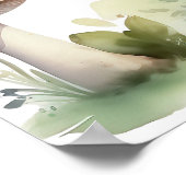 Rode Roze Fee met Paddenstoelen Wees Vriendelijk C Poster (Hoek)