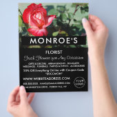 Rode roze, Florist, bloemenbakkerij Adverteren Flyer (Hand)