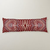 rode roze geel blauw Concentrisch hart Regenboog Lichaamskussen (Achterkant)