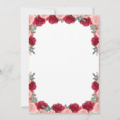 Rode Roze Gouden Tiara Paris Quinceañera Uitnodigi Kaart (Achterkant)