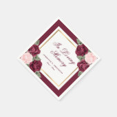 Rode roze gouden Waterverf in het geheugen Servet (Hoek)