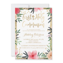 Rode roze goudgrens Eerste Heilige Communie