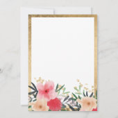 Rode roze goudgrens Eerste Heilige Communie Kaart (Achterkant)