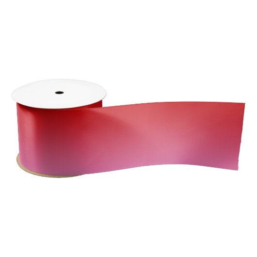 Rode Roze Gradiënt Ombré #1 breed Satijnen Lint (Spoel)