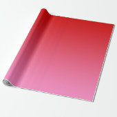 Rode Roze Gradiënt Ombré #1 Cadeaupapier (Uitgerold)