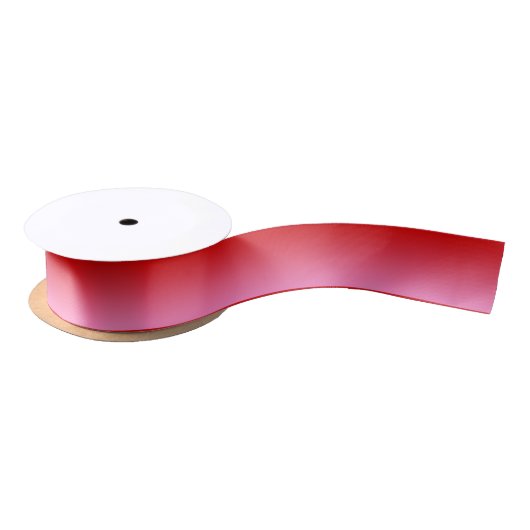 Rode Roze Gradiënt Ombré #1 Satijnen Lint (Spoel)