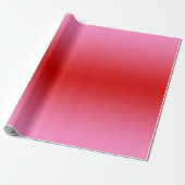 Rode Roze Gradiënt Ombré #2 Cadeaupapier (Uitgerold)