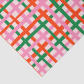 Rode Roze Groene Strepen Tissuepapier (Detail)