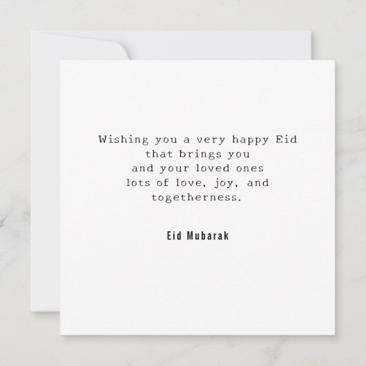 Rode Roze Halvemaan Maan Eid Mubarak Kaart (Achterkant)