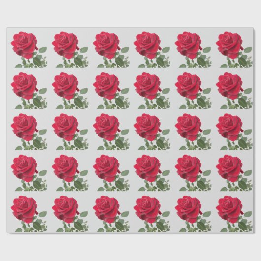 Rode roze - handbeschilderd cadeaupapier (Vlak)