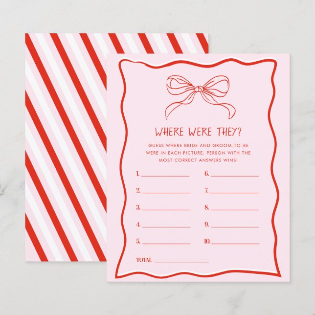 Rode Roze Handgetekende Boog Waar Waren Ze Kerstsp (Voorkant / Achterkant)