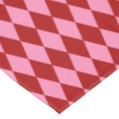 Rode Roze Harlekijn Geruit Ontwerp  Tafelkleed (Gekanteld)