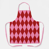 Rode Roze Harlekijn Geruite Ontwerp  Schort (Voorkant)