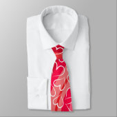 Rode Roze Hart Patroon Stropdas (Gebonden)