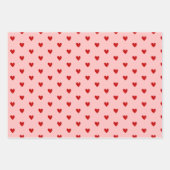 Rode roze hart Valentijn's Day Inpakpapier Vel (Voorkant 2)