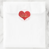Rode & Roze Hart Valentijnsfeest Ronde Sticker (Tas)