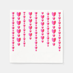 Rode & Roze Harten Leuke Valentijnskaart Servet