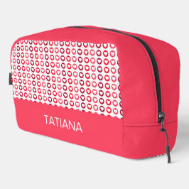 Rode & Roze Harten Naadloos Patroon Toilettasje