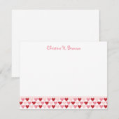 Rode roze harten op maat kaart (Voorkant / Achterkant)