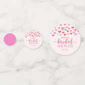 Rode Roze Harten Valentijn Bruidsmeisje Feest  Confetti (Voorkanten)