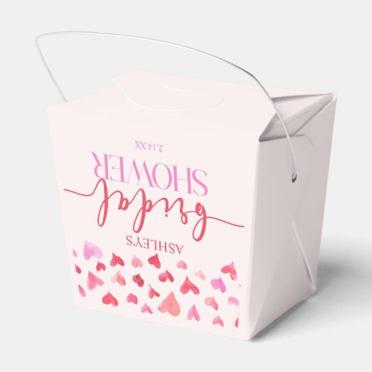 Rode Roze Harten Valentijn Bruiloft  Bedankdoosjes (Achterkant)