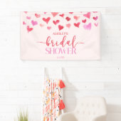 Rode Roze Harten Valentijn Bruiloft Bruidsfeest Spandoek (Insitu)