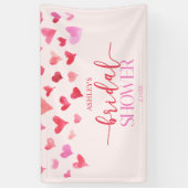 Rode Roze Harten Valentijn Bruiloft Bruidsfeest Spandoek (Verticaal)
