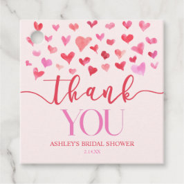 Rode Roze Harten Valentijn Bruiloft Feest  Bedankjes Labels