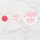 Rode Roze Harten Valentijn Bruiloft Feest  Confetti (Achterkanten)