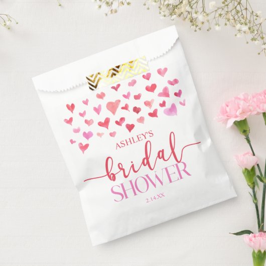 Rode roze harten Valentijn Vrijgezellenfeest Bedankzakje (Gezegeld)