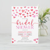 Rode roze harten Valentijn Vrijgezellenfeest Kaart (Staand voorkant)