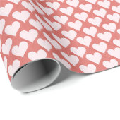 Rode Roze Harten Valentijnsdag Liefde Cadeaupapier (Rol Hoek)