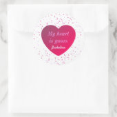 Rode Roze Harten  Valentijnsdag Ronde Sticker (Tas)