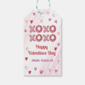 Rode & Roze Harten XOXO Valentijncadeau Labels Cadeaulabel (Voorkant)
