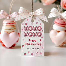 Rode & Roze Harten XOXO Valentijncadeau Labels Cadeaulabel