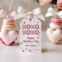 Rode & Roze Harten XOXO Valentijnsdag Cadeautags