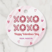 Rode & Roze Harten XOXO Valentijnse Labels Gift (Voorkant)
