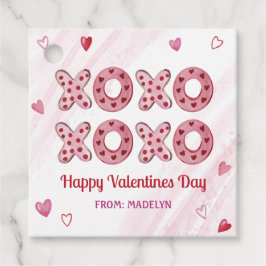 Rode & Roze Harten XOXO Valentijnse Labels Gift