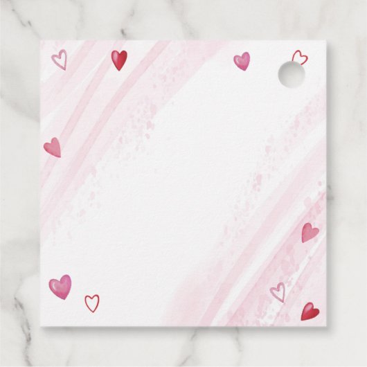 Rode & Roze Harten XOXO Valentijnse Labels Gift (Achterkant)