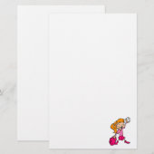 rode roze honkbal briefpapier (Voorkant / Achterkant)