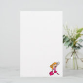 rode roze honkbal briefpapier (Staand voorkant)
