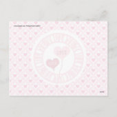 Rode roze ik hou van je Valentijnsdag harten cadea Feestdagenkaart (Achterkant)