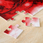  rode roze illustratie bloemen Kunst Legpuzzel (Zijkant)